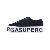 Superga 2790 Platform Lettering - Black/White